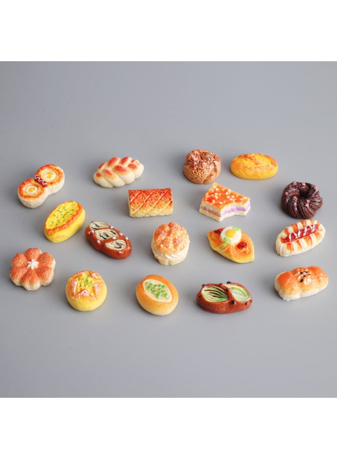 Mini Bread Rack Miniature Simulation Bread Food Play Dessert Model Ornaments Resin Food Children's Play Toys-Color:Xy2-one Bread  - Image 5