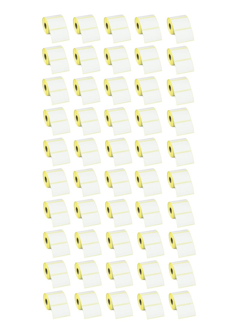 Generic 50 Rolls Thermal Labels 76mm X 50mm, 25mm core, (1000 labels-roll)  - Image 1