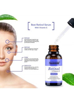 Retinol Face Serum, Anti Aging Serum, Smooth Wrinkle and Fine Lines, Repair Hyaluronic Acid Antioxidant Facial Serum