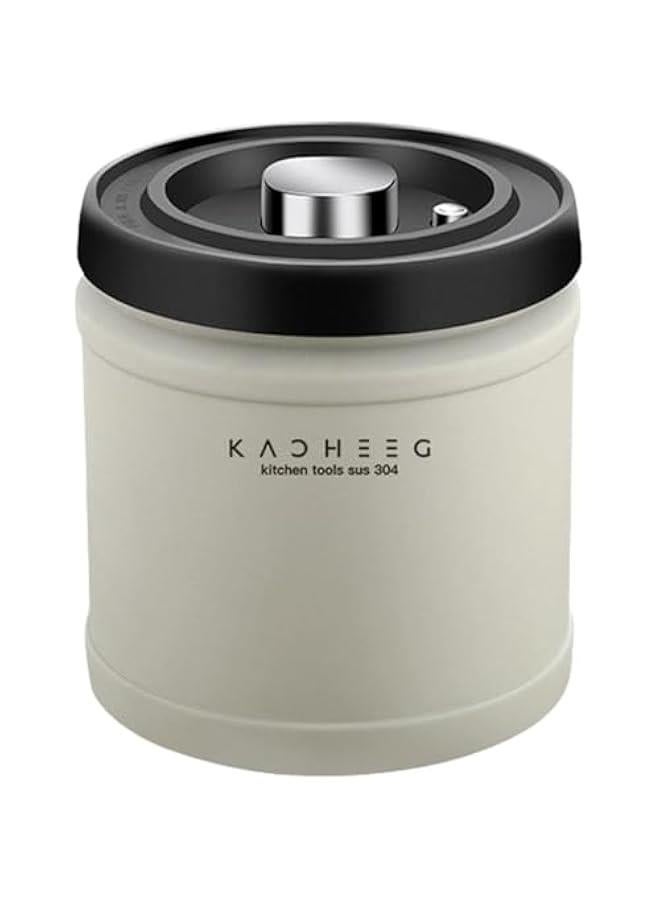 HOOKOR Coffee Storage Canister - Coffee Bean Vaccum Container | Stainless Steel Coffee Storage Jar with Vacuum Pump | Kitchen Airtight Coffee Canister for Coffee, Food, Sugar, Flour (1600ML) - Image 1