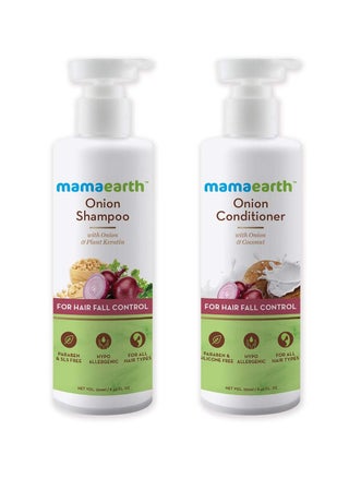 Mamaearth Onion Anti Hairfall Combo (Shampoo and Conditioner)- 250 ml each - pzsku/Z62A4B150C71585CC01C8Z/45/_/1694084283/46160be8-e8a2-46ec-b142-de588f504b26