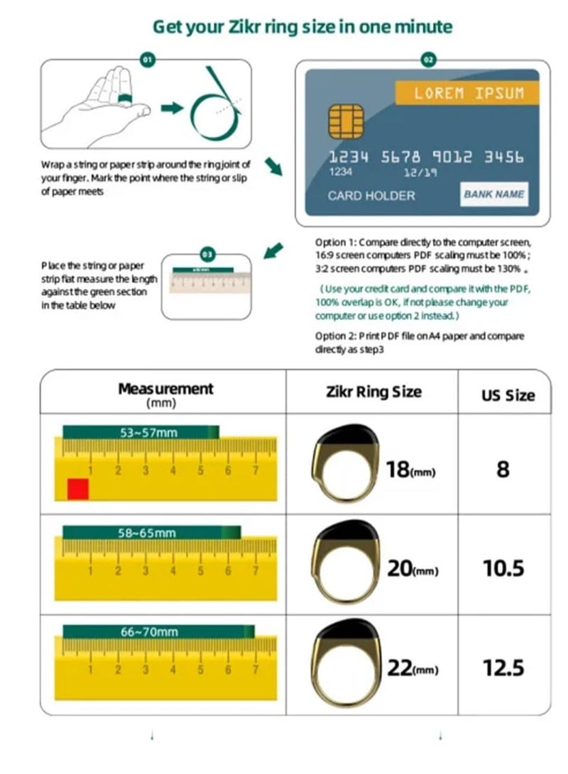 general Smart Ring Health Tracker with No App Subscription, Smart Rings for Men Women Fitness Sleep Tracker - 5-7 Days Battery Life, Compatible with iOS & Android,Black - Image 2