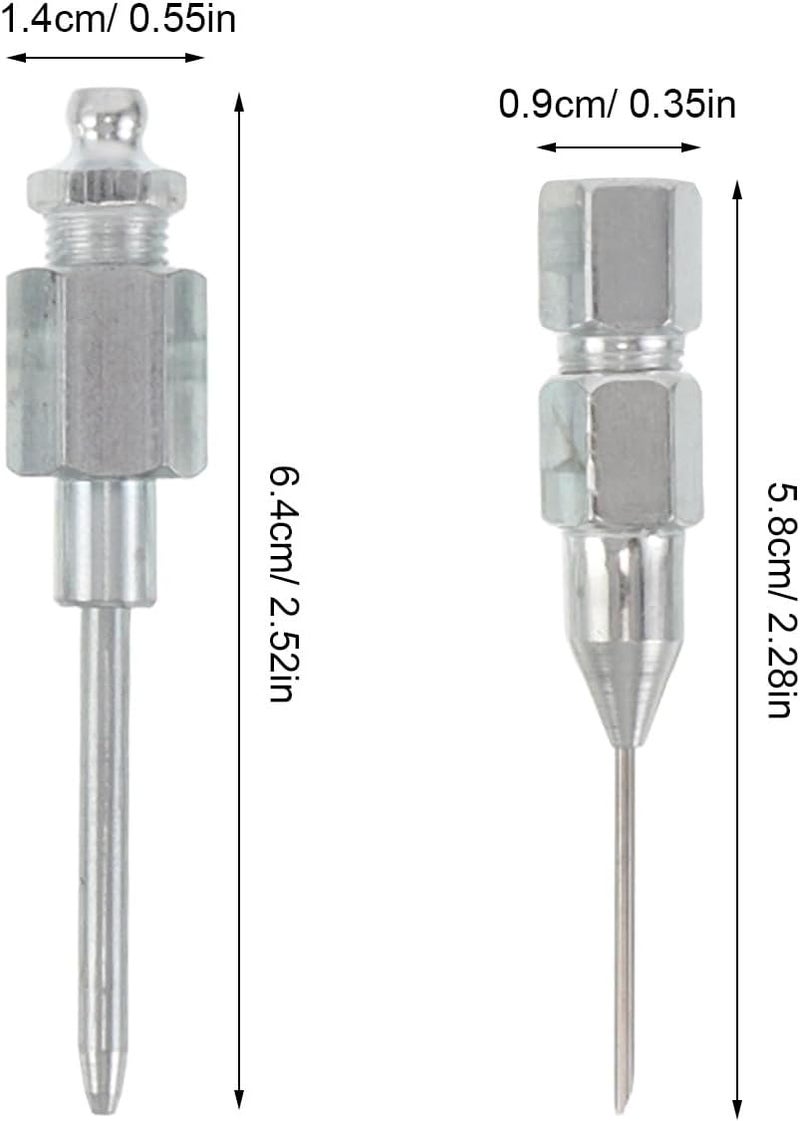 7 PCS Grease Gun Needle Attachments - Include Grease Nozzle Needle Dispenser & Rubber Joint Fitting for Small Narrow Space Deep Hole - Image 2