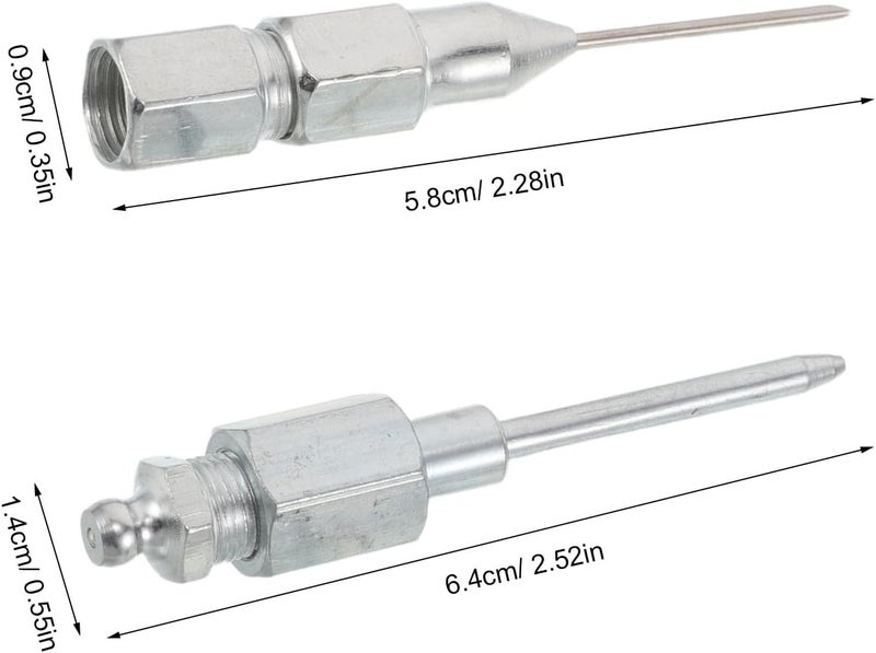 7 PCS Grease Gun Needle Attachments - Include Grease Nozzle Needle Dispenser & Rubber Joint Fitting for Small Narrow Space Deep Hole - Image 5