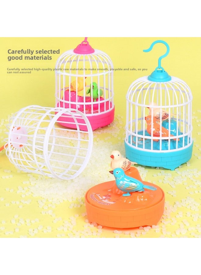Learn To Talk Bird Children's Bird Cage Toy Voice Control Electric Singing And Dancing Girl Baby Boy 1-3-6 Years Old-Color:Blue Cage [upgrade USB Charging Learn To Speak]]-Specifications:send Children Whistle]  - Image 4