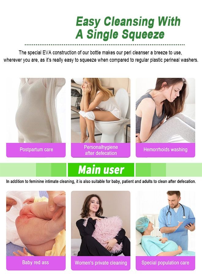 waterpulse Portable Travel Bidet Portable Bidet for Toilet Handheld Postpartum Perineal Cleansing Childbirth Cleaner - for Outdoor,Camping,Traveling,Personal Hygiene, with Travel Bag, 450 ml Capacity - Image 2