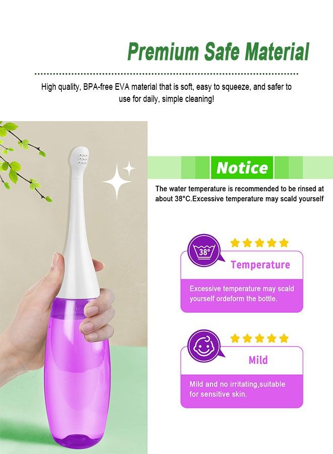 waterpulse Portable Travel Bidet Portable Bidet for Toilet Handheld Postpartum Perineal Cleansing Childbirth Cleaner - for Outdoor,Camping,Traveling,Personal Hygiene, with Travel Bag, 450 ml Capacity - Image 4