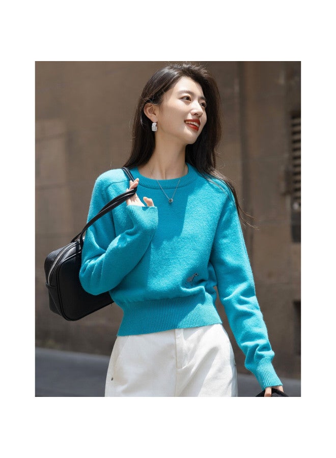 Dme Salt Breeze Roaming Winter Dopamine Embroidered Crewneck Stretchy Knit Sweater For Pee Women - Image 3