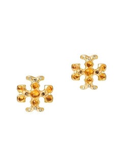 TB Tory Burch Roxanne Jeweled Stud Earrings Gold  - Image 2