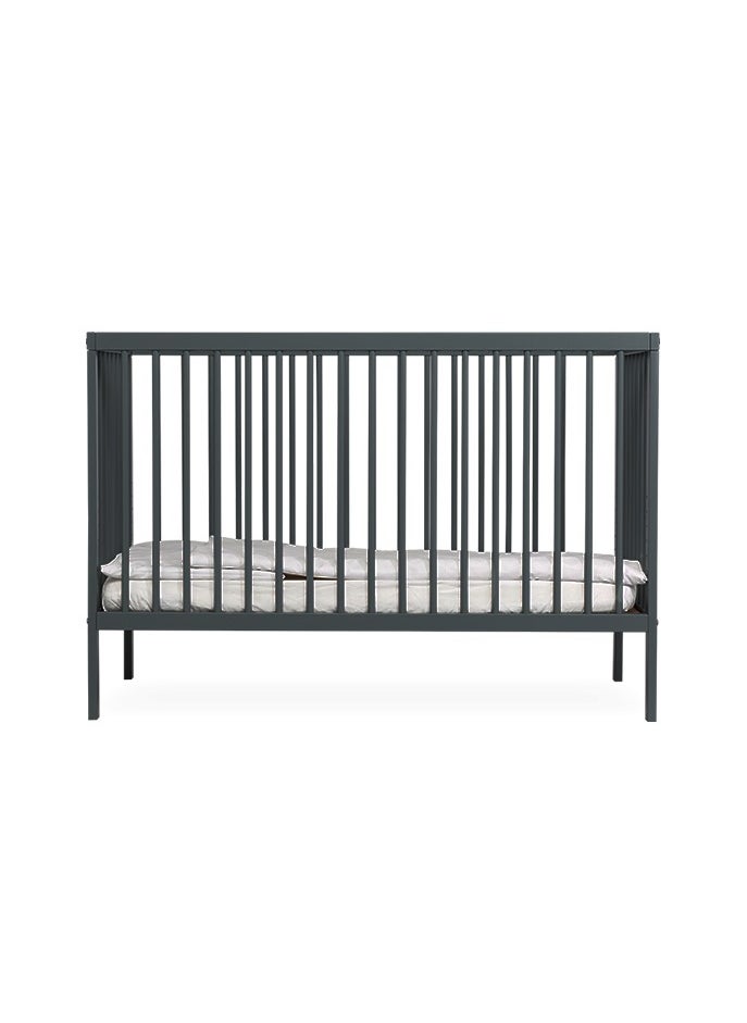 Mokee - Mokee 2 in 1 Scandinavian Convertible Mini Cot Bed 120x60cm - Stone Blue - Image 1