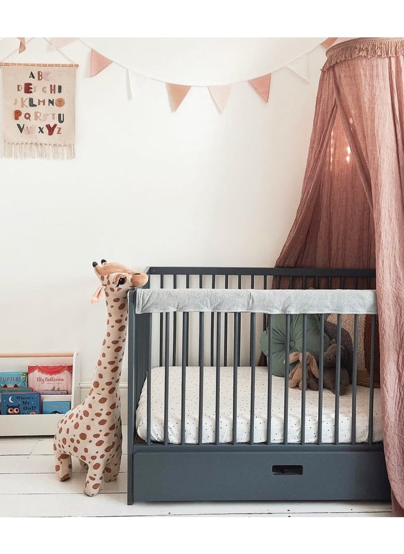 Mokee - Mokee 2 in 1 Scandinavian Convertible Mini Cot Bed 120x60cm - Stone Blue - Image 1