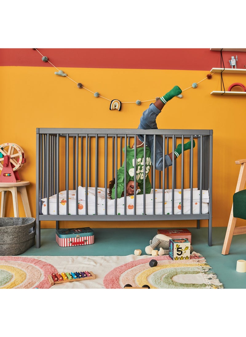 Mokee - Mokee 2 in 1 Scandinavian Convertible Mini Cot Bed 120x60cm - Stone Blue - Image 1