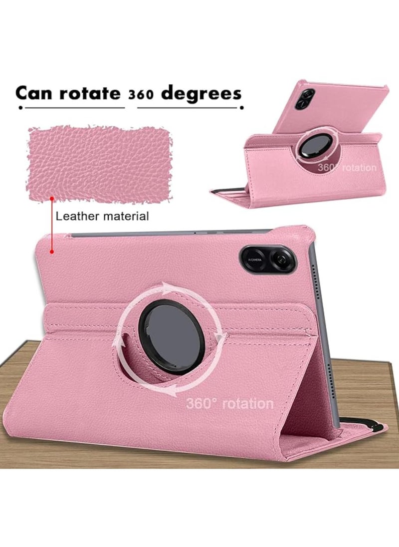 VKL - Case Compatible with Honor Pad X9/X8 ProCase 11.5inch 2023, PU Leather Case, 360° Rotatable Multi-Angle Protection Stand Protective Tablet Case for Honor Pad X9/X8 ProCase 11.5inch (Pink) - Image 1