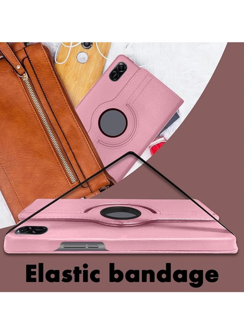 VKL - Case Compatible with Honor Pad X9/X8 ProCase 11.5inch 2023, PU Leather Case, 360° Rotatable Multi-Angle Protection Stand Protective Tablet Case for Honor Pad X9/X8 ProCase 11.5inch (Pink) - Image 1