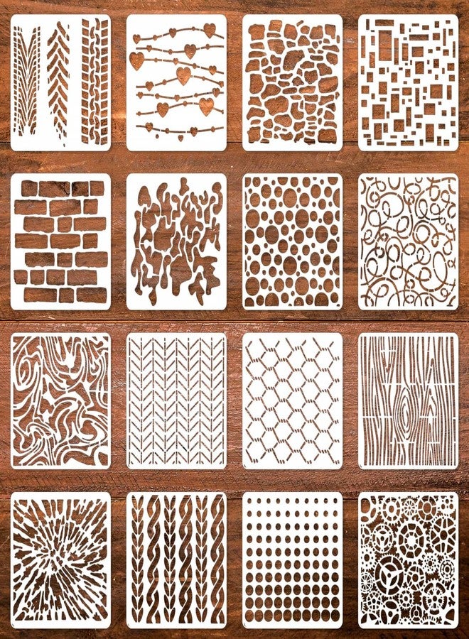 Felixcraft Stencils for Painting, 16PCS 6x6 Inch Geometric Stencils for Painting on Wood, Plastic Reusable Stencils for Crafts, Unique Design Stencils for Wall Furniture Tile and Other Home Decor Project - Image 1