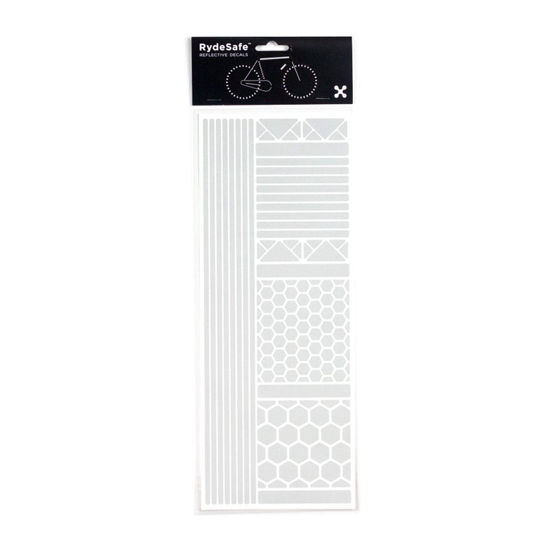 RydeSafe Reflective Decals Multi Shapes Kit Jumbo, White - Image 1