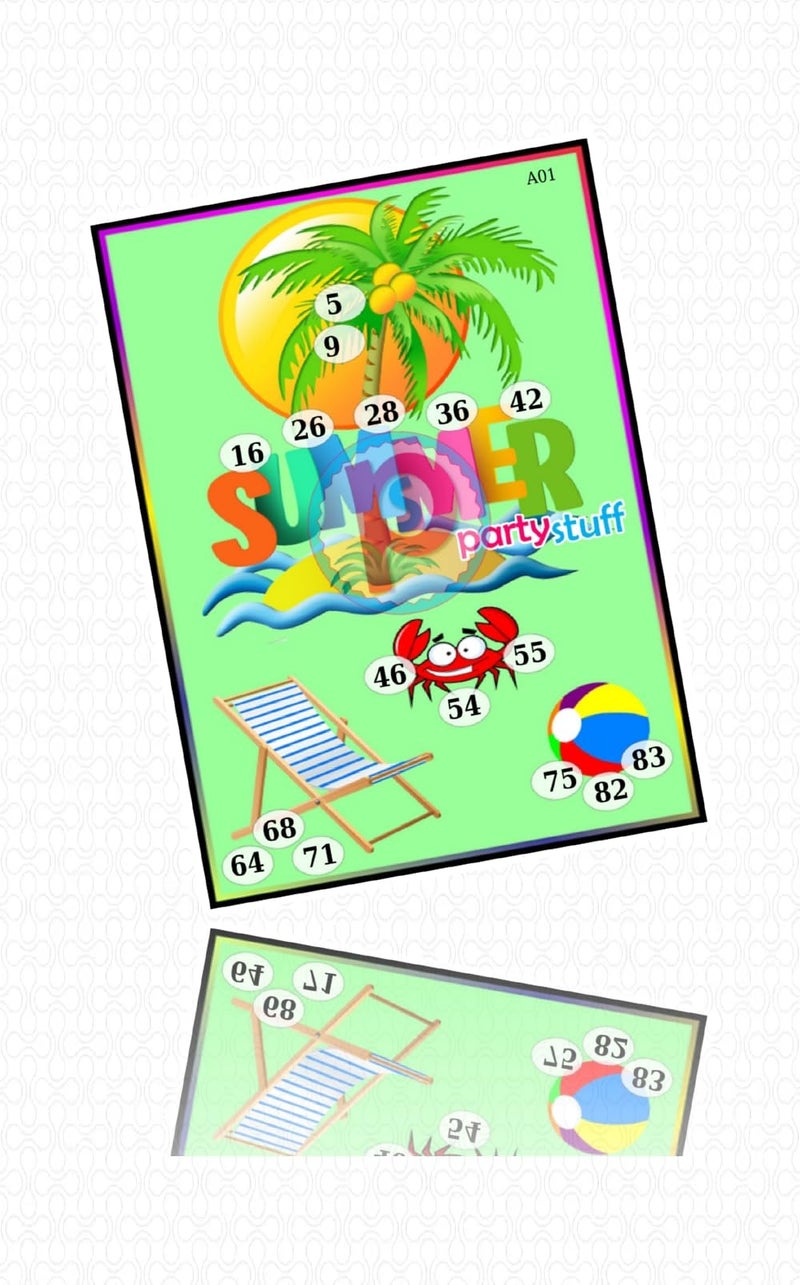 PartyStuff Tambola Housie - Summer kukuba (24 Piece) - Image 2