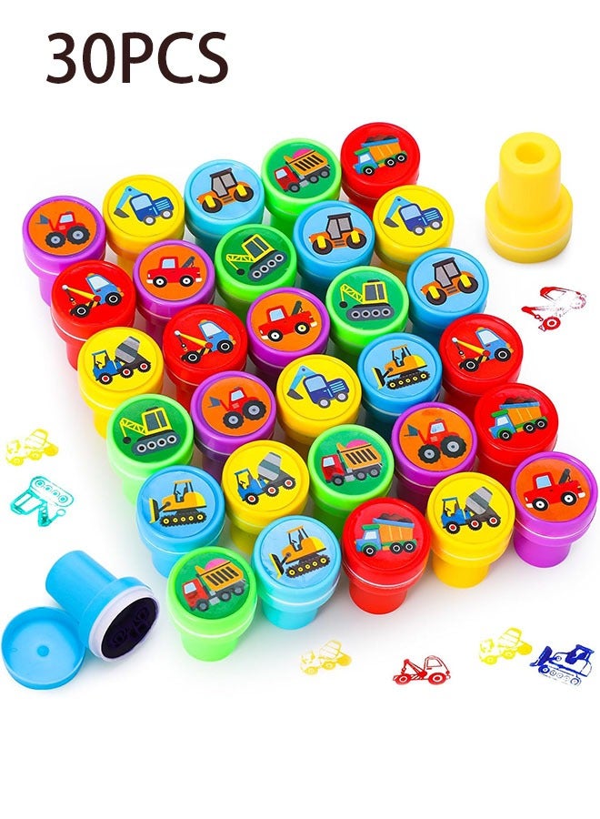 Geustos 30 Pcs Stamps for Kids, Kids Stamps Set Excavator, Self Inking Stamps for Children Birthday Party Gift Bag Filler - Image 1