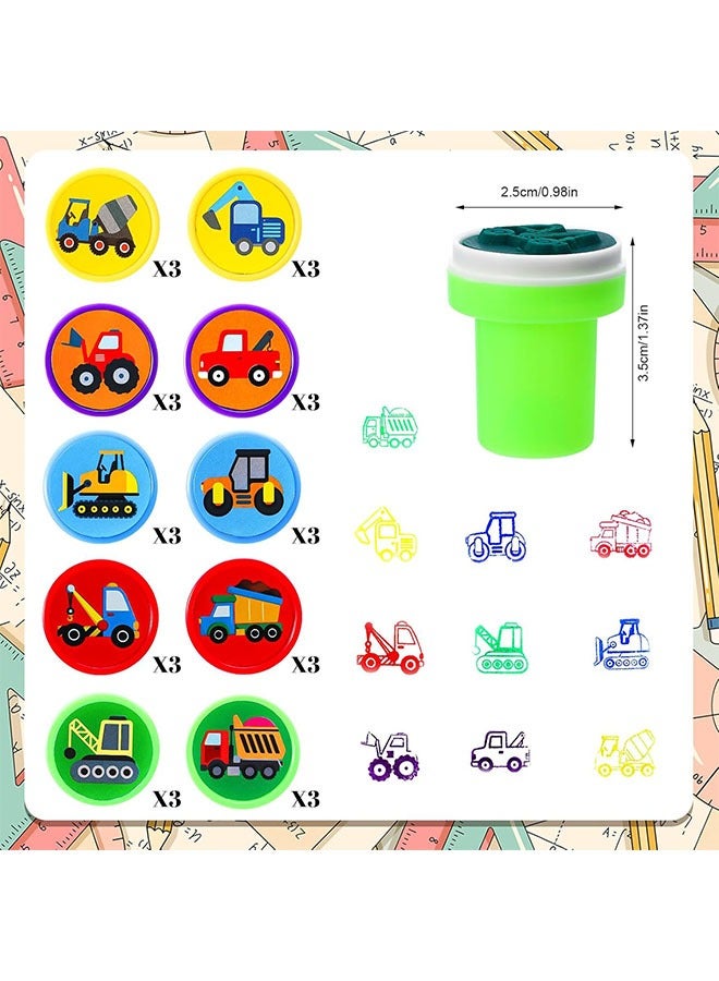 Geustos 30 Pcs Stamps for Kids, Kids Stamps Set Excavator, Self Inking Stamps for Children Birthday Party Gift Bag Filler - Image 2