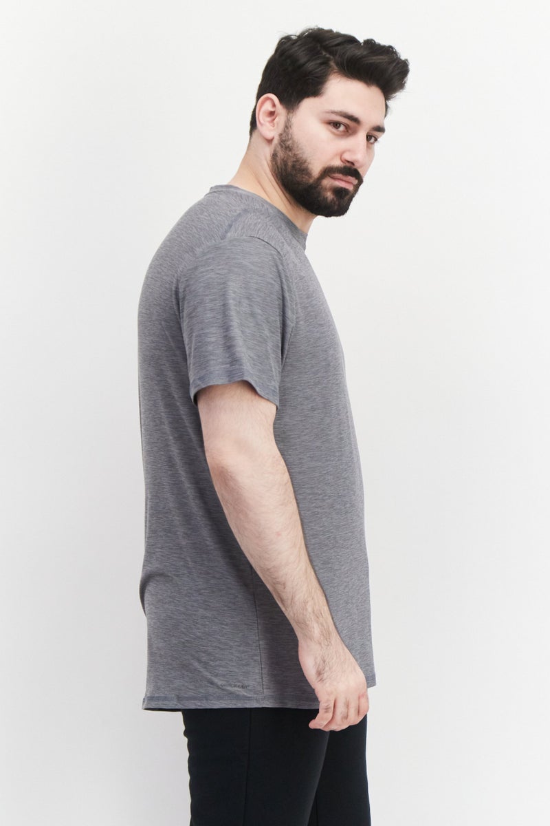 Layer 8 Men Sportswear Fit Training Top, Grey - Image 2