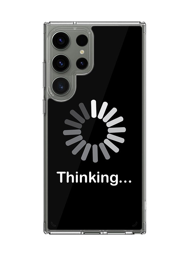 Stylizedd Classic Clear Case for Samsung Galaxy S25 Ultra , Hybrid Soft Case Flexible Edges Anti Drop TPU PC Gel Thin Transparent Cover - Thinking - Image 1