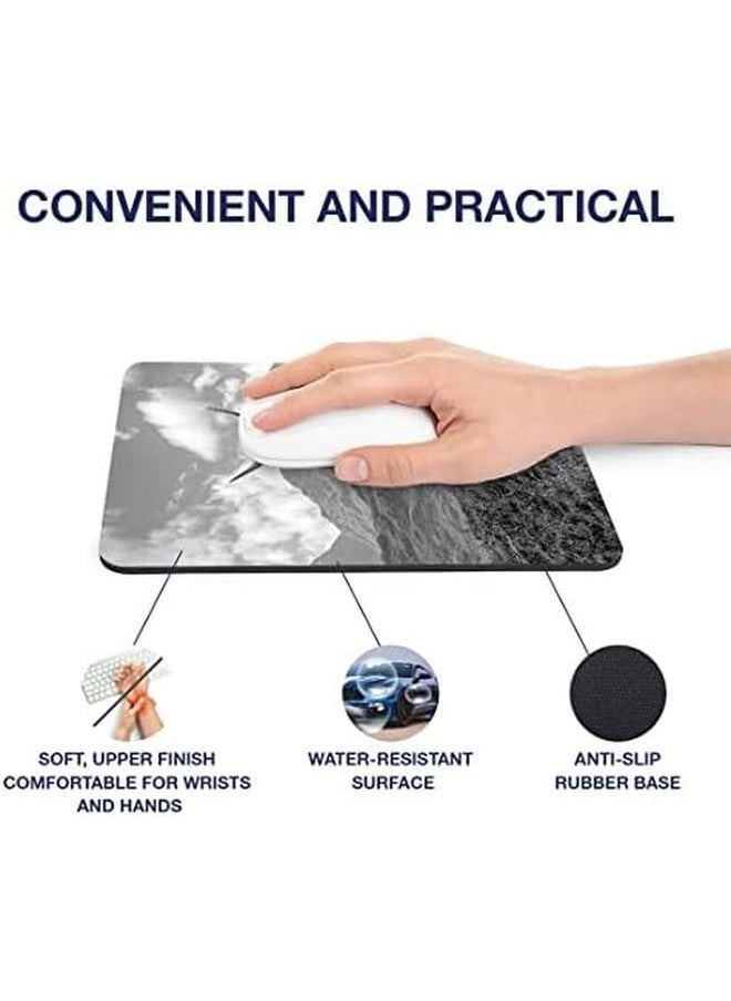 erorex - Computer Mouse Mat Pad Bw Muddy Highland Cow Scotland Home Office Pc Desk Accessory Flexible Fabric Top Large 5Mm Laptop Desktop Printed Art Ergonomic 36735 - Image 1