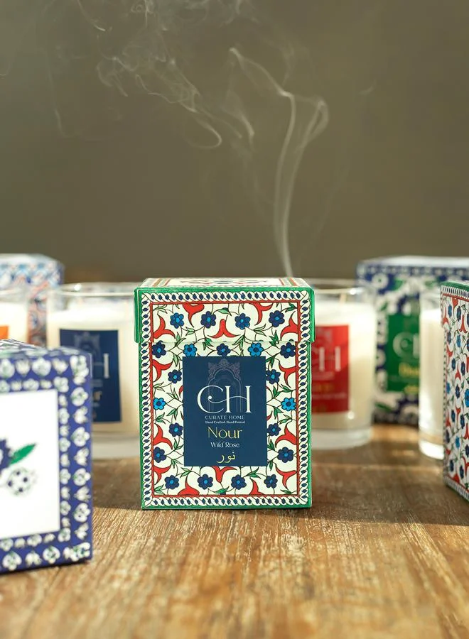 Curate Home Nour Scented Soy Candle - Wild Rose