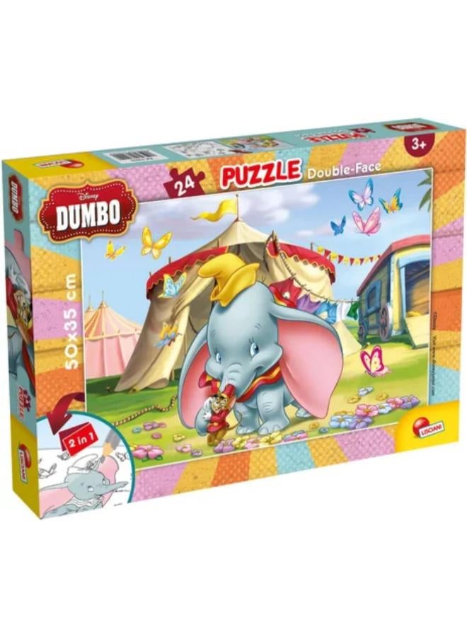 Lisciani Dumbo Double-Face Puzzle - 24 Pieces - Image 1