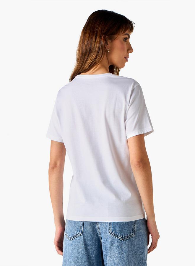 سبلاش فيڤ تيشيرت بياقة دائرية وطبعة جرافيك - Image 3