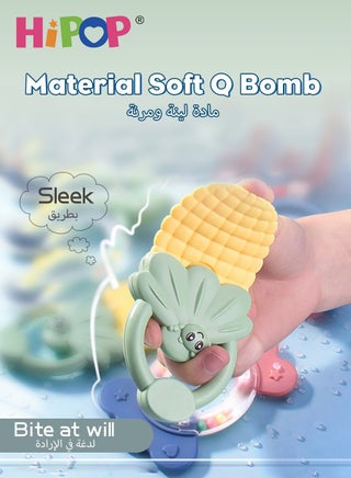 9 Pcs Baby Rattle Toy, Infant Teething Toys, Grab And Spin Rattles Sensory Toy Set, Food Grade Silicone Material, Newborn Toys Gift, Early Educational Toy Set - view 5