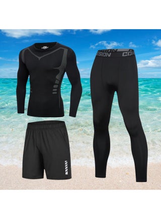 Wetsuit Swimsuit Suit Men's Full Body Sun Protection Long-sleeved Pants Swimming And Snorkeling Boys' Swimsuit Jellyfish Wetsuit-Color:Elite Long Sleeves + Shorts + Trousers [free Swimming Cap]- - pzsku/Z62A532DB93FA05251BD9Z/45/1747204123/186db198-fa3c-4f0b-878f-1a7ec65dce36
