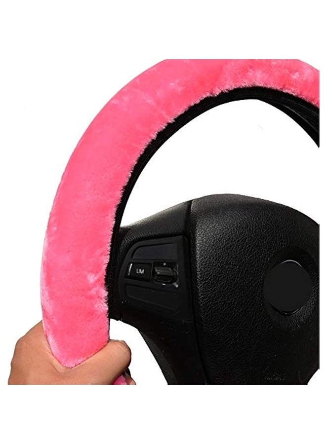Plush Steering Wheel Cover Winter Handbrake Shift Cover Universal Telescopic Steering Wheel Cover Car Accessories - Image 4