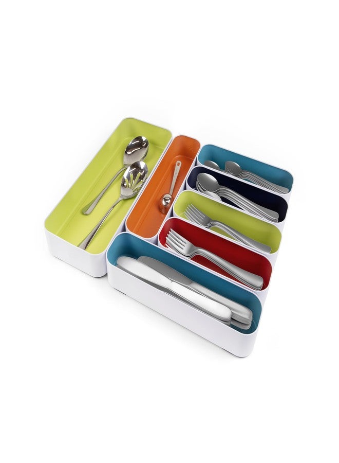Three by Three Seattle Metal Stacking Drawer Organizers - 7-Piece Utensil Set, 2″ Deep (Classic Multi) - Customizable & Food-Safe Kitchen Drawer Storage - Image 2