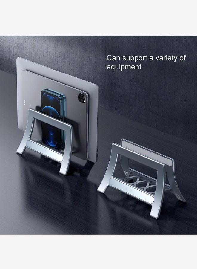 Vertical Laptop Stand Holder,Desktop Stand Multifunctional Gravity Storage Laptop Stands, Fits All MacBook, Surface, Tablet, iPad and Gaming Laptops, Space-Saving - Image 3