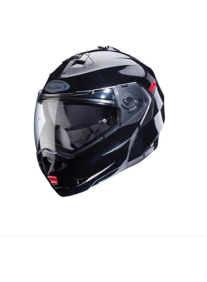 Caberg Duke X 02 Smart Black Flip-Up Helmet - Image 1