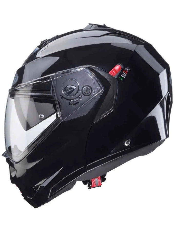Caberg Duke X 02 Smart Black Flip-Up Helmet - Image 3