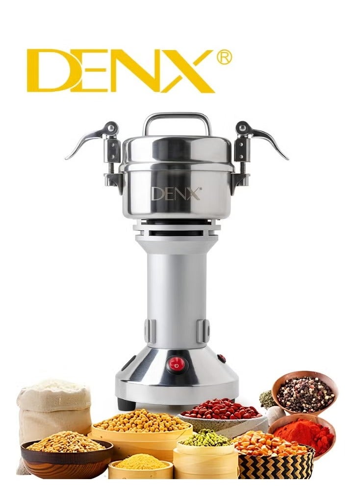 Denx DX3221 High-Speed Multi-Functional Grinder – 1200W Power, 28000 RPM, Stainless Steel Blades, 200g Capacity – Ideal for Spices, Grains, and Coffee