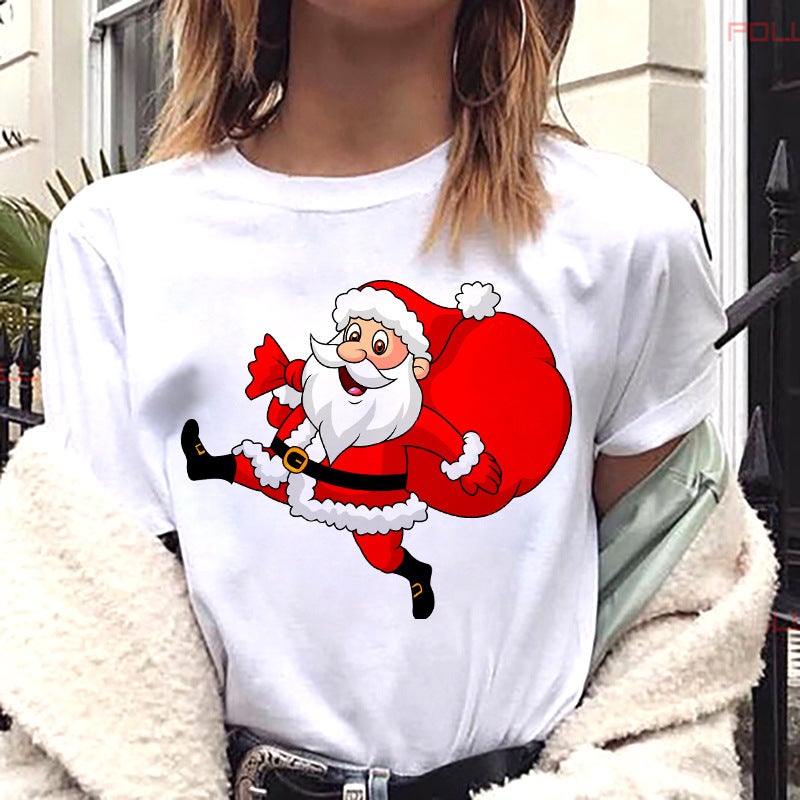 Cross-border supply T-shirt printed T-shirt women's short-sleeved women's clothing - Image 1