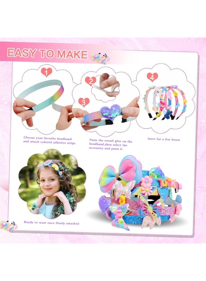 Daytoyz Headband Making Kit for Girls Hair Accessories,Make Your Own Fashion Headbands for Kids,Best Great Gift for Girls Ages 6+,DIY Hair Accessories Set, Makes 6 Unique Hair Accessories - Image 2