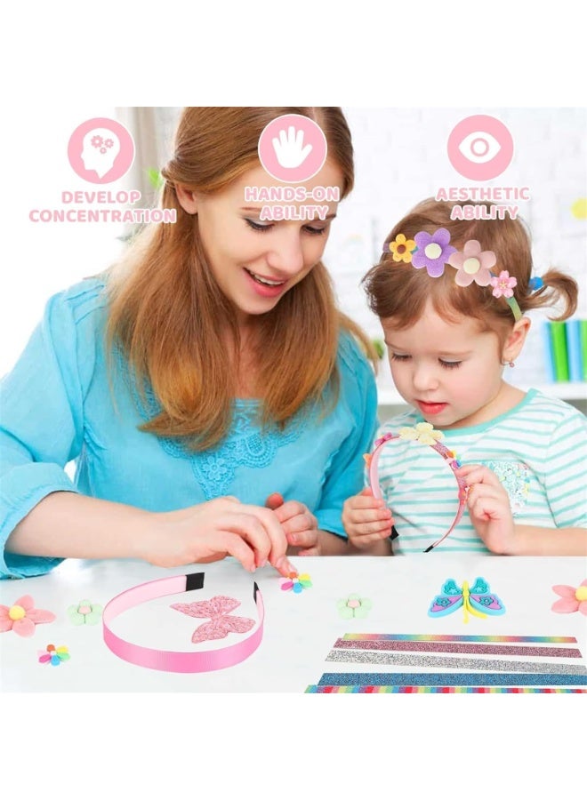 Daytoyz Headband Making Kit for Girls Hair Accessories,Make Your Own Fashion Headbands for Kids,Best Great Gift for Girls Ages 6+,DIY Hair Accessories Set, Makes 6 Unique Hair Accessories - Image 5