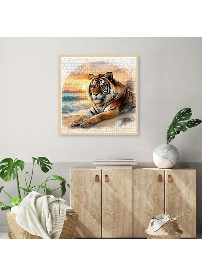 لغز ماجستيك تايجر بيتش غروب الشمس 1024 قطعة للكبار 19.69 × 19.69 بوصة نخيل استوائي - Image 5