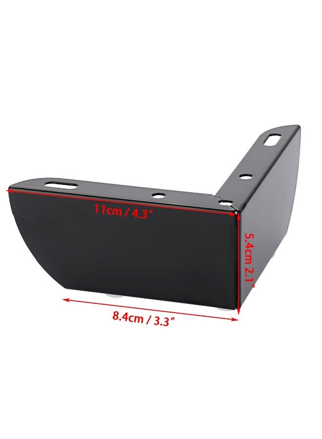 4Pcs 5.5cm Metal Sofa Legs Furniture Feet Wardrobe Leg, Modern Solid Sofa Feet Cabinet Feet Table Legs for DIY Replacement (Black) - Image 2