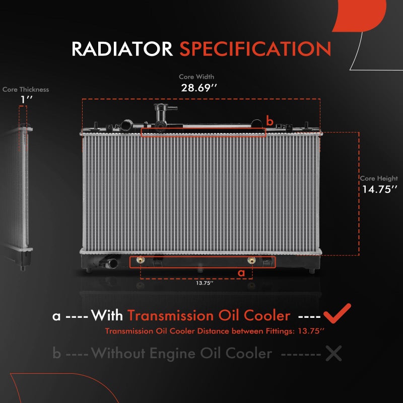 A-Premium A-Premium Radiator Replacement for Mazda 6 2003-2008 2.3L AT/MT  - Image 2