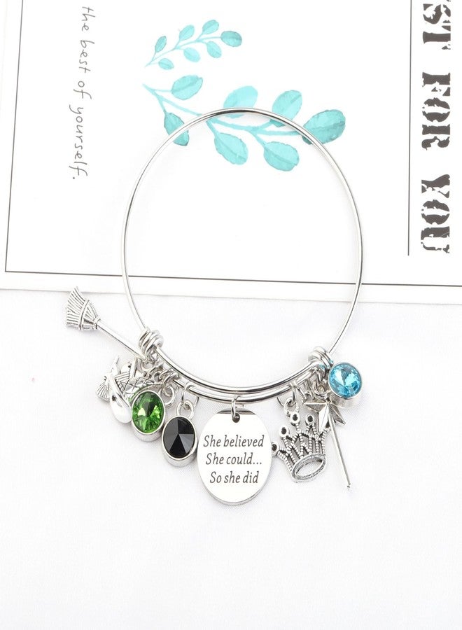 MYOSPARK Witch Inspired Musical Gift Witch Charm Bracelet Musical Lover Gift (Witch She believe Br) - Image 2