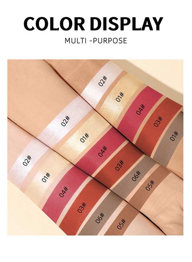 MAYCHEER Beauty Cover Cosmetic Stick 3 Colors Combination Concealer Sticks Kit, Blush Highlighter Contour Pen Makeup Set, for Sculpt the Cheeks - Image 3