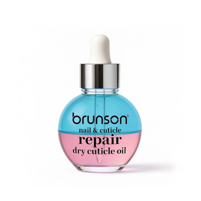 Brunson Nail and Cuticle Repair Oil 30ml Double Layer Hydrating and Nourishing Cuticle Oil with Vitamin E Salon Quality Cuticle Oil for Dry Brittle Nails and Nail Growth Quick Absorbing and Non Greasy - Image 1