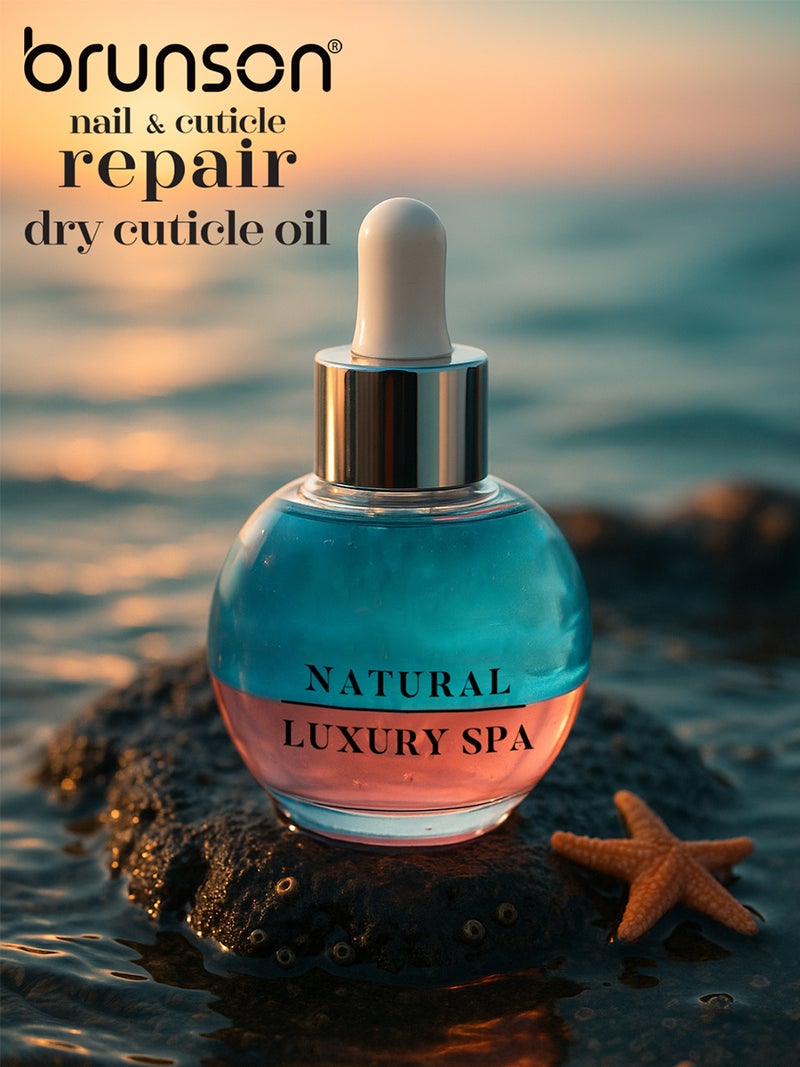 Brunson Nail and Cuticle Repair Oil 30ml Double Layer Hydrating and Nourishing Cuticle Oil with Vitamin E Salon Quality Cuticle Oil for Dry Brittle Nails and Nail Growth Quick Absorbing and Non Greasy - Image 3