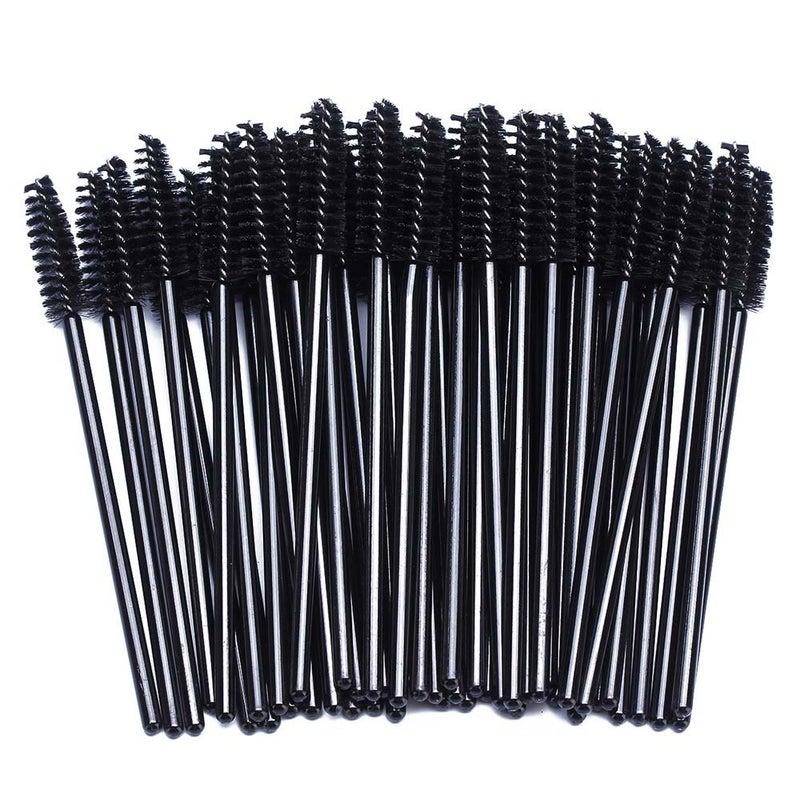 BTYMS 100 Pcs Disposable Eyelash Spoolies Brush Mascara Applicator Lash Wand Lashes Brush Eyebrow Spooly for Extension - Image 1