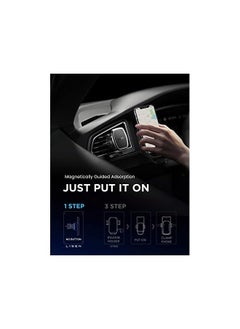 Lisen 2 Pack Magnetic Car Phone Holder Car Mount 6 Military Car Phone Holder Magnetic Hands-Free Vent Mobile Holder for car 6 Metal Plates Fit All iPhone 14/13 Pro Max,Android  - Image 4