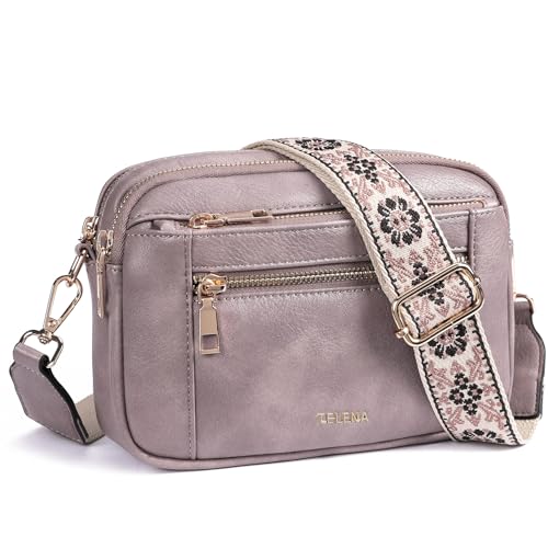 Telena Small Crossbody Bags For Women Vegan Leather Crossbody Purse With Adjustable Wide Strap For Daily Life - Image 1